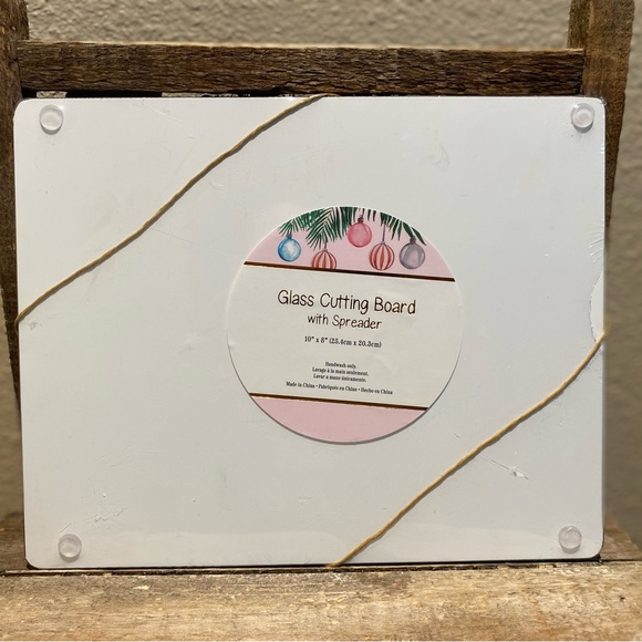 Christmas Flamingo Cutting Board With Spreader, Glass Flamingo Cutting Board - Picture 12 of 16